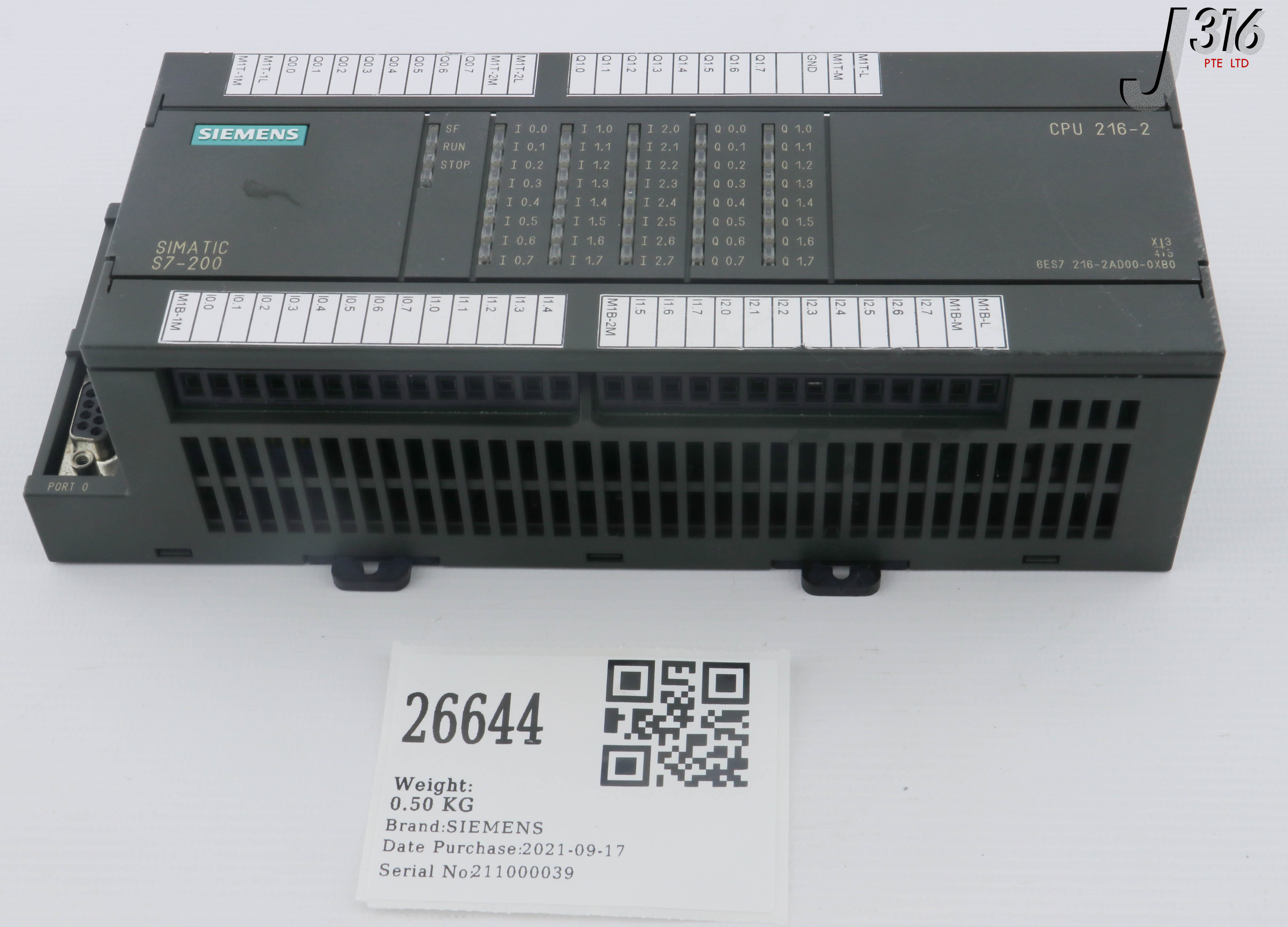のん 26644 SIEMENS SIMATIC S7-200, COMPACT UNIT, CPU 216-2 6ES7 216